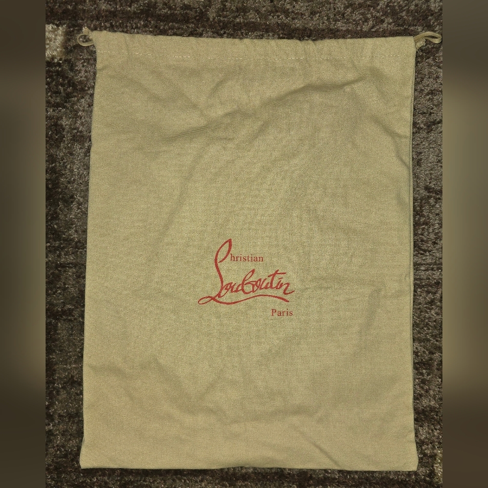 XL Christian Louboutin Paris Dust Bag Beige, like-new, authentic.